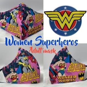 Woman Superheros Batgirl vs Wonder Woman mask